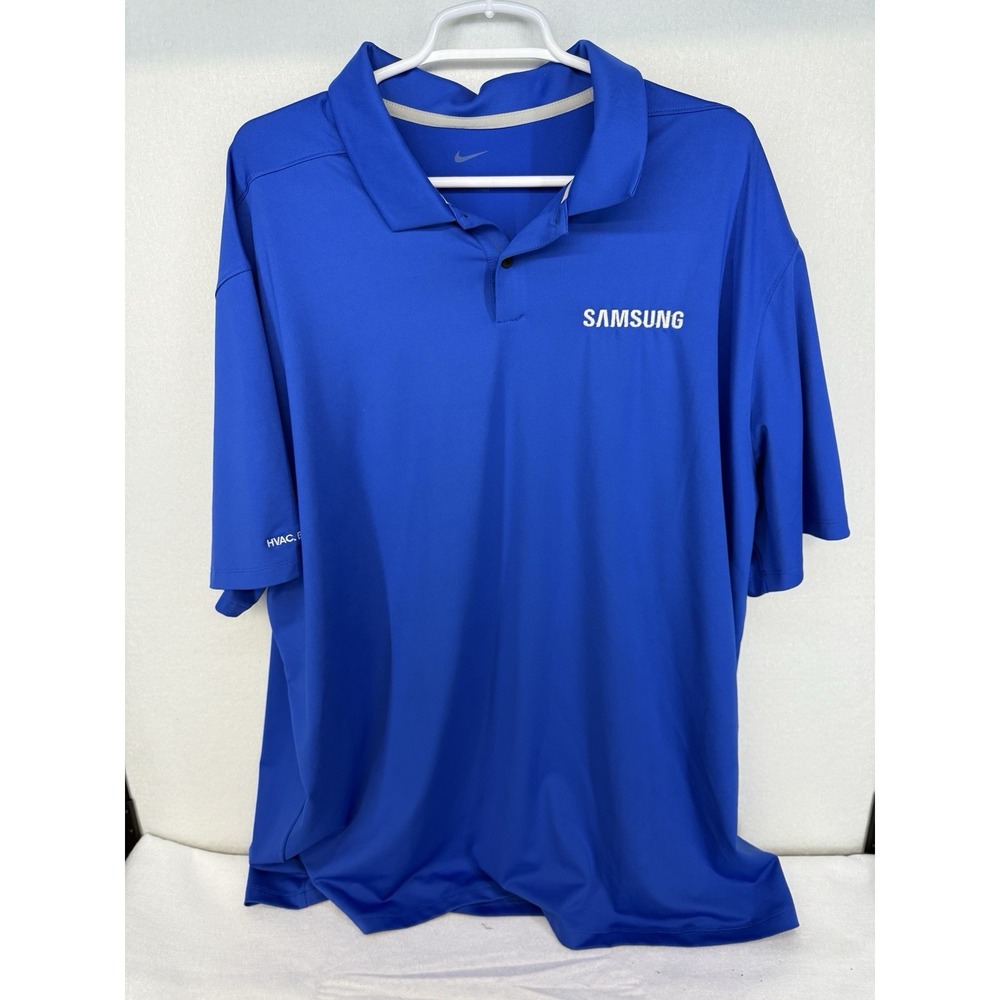 Nike Dri-FIT Men's‎ Royal Blue Samsung HVAC Short Sleeve Polo Size 2XL
